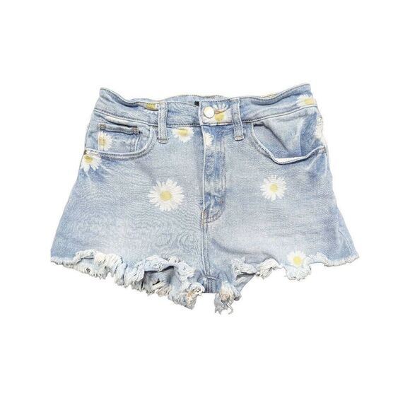 Material Girl Blue Denim High Waisted Shorts Junior's Size 5 - Picture 1 of 5